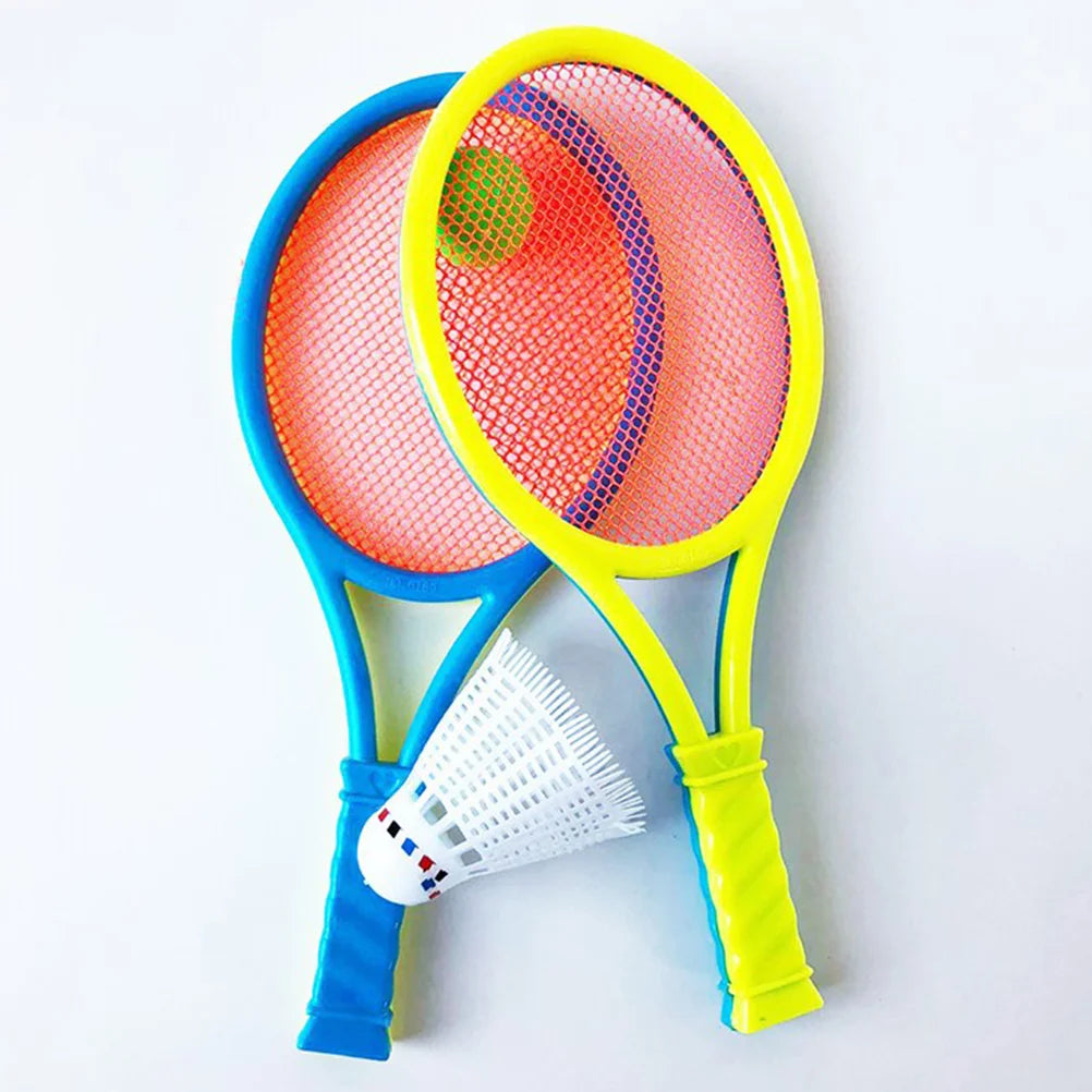 Badminton Tennis Rackets Balls Set Children Kids Outdoor Sports Parent-Child Sports Educational Sports Game Toys for Children