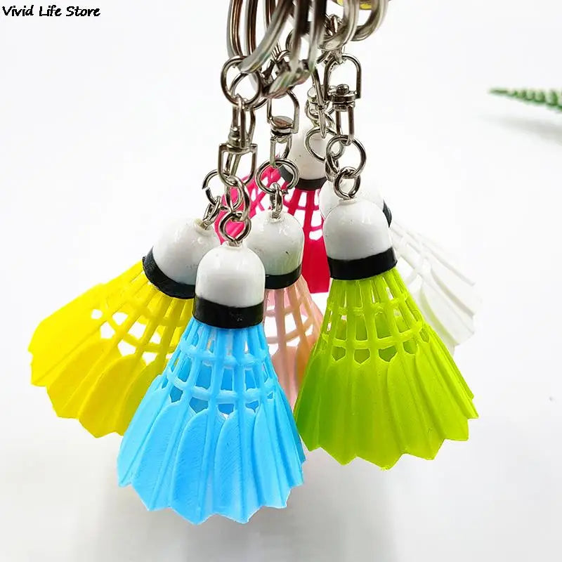 Creative Mini Badminton Keychain Cute Shuttlecock Key Chains Keyring Car Key Holder Bag Pendant Jewelry Club Gifts