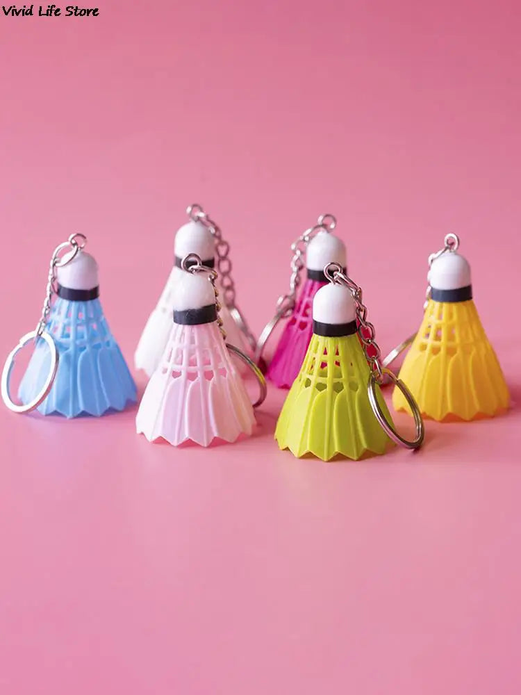 Creative Mini Badminton Keychain Cute Shuttlecock Key Chains Keyring Car Key Holder Bag Pendant Jewelry Club Gifts