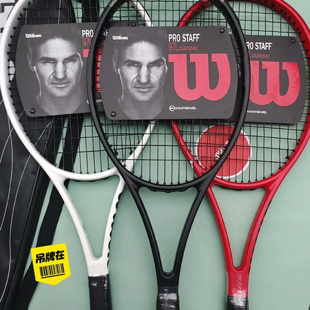 Professional Wilson Tennis Racket for Adults Full Carbon Racket PROSTAFF V13 V11.5 College Tennis Racket PROSTAFF, 290g