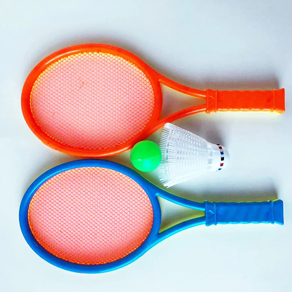 Badminton Tennis Rackets Balls Set Children Kids Outdoor Sports Parent-Child Sports Educational Sports Game Toys for Children