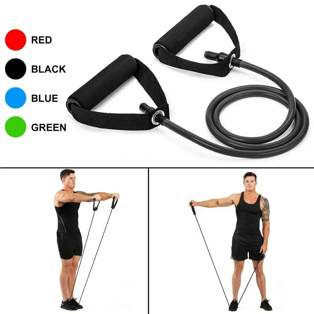 5 Levels Resistance Bands with Handles Men Yoga Pull Rope Elastic Fitness Exercise Tube Band for Home Workouts Strength Training