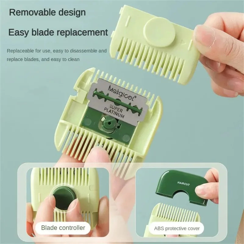 2 in 1 Hair Trimmer Hairdressing Comb Portable Baby Hair Cutter Hair Clipper Bangs Trimming Haircut Tools Styling Accessories