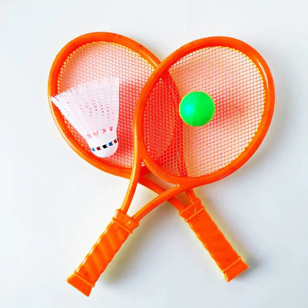 Badminton Tennis Rackets Balls Set Children Kids Outdoor Sports Parent-Child Sports Educational Sports Game Toys for Children